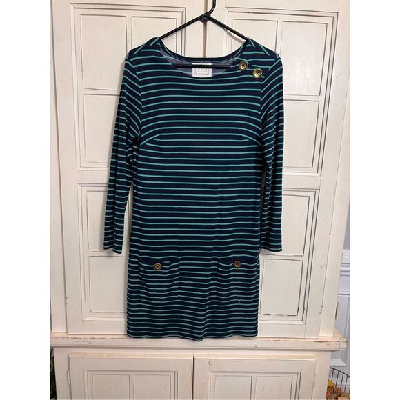 Sail To Sable size small blue and green striped dress - Picture 1 of 3